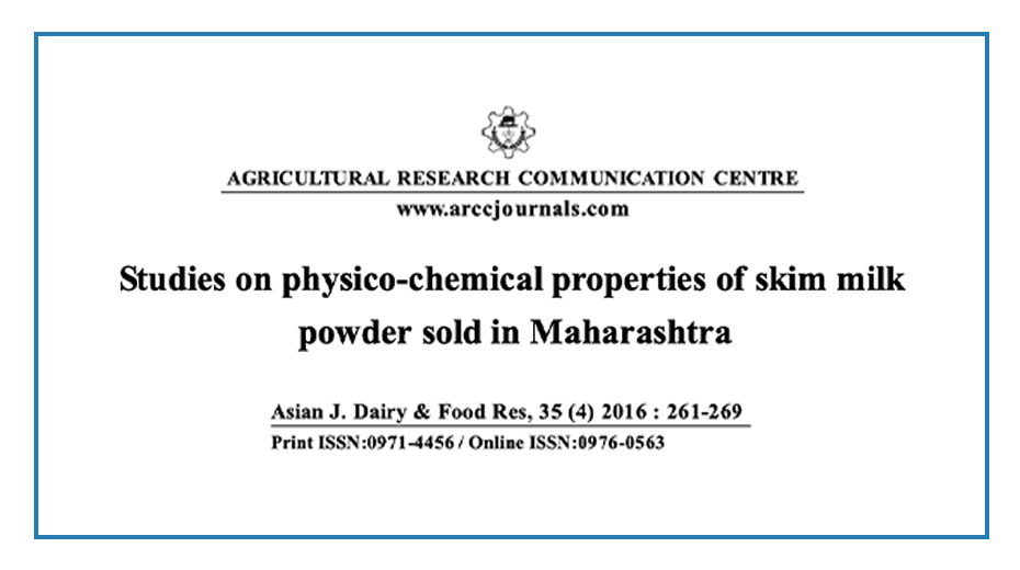 مطالعات بر روی خواص فیزیکی و شیمیایی پودر شیر